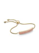Monica Vinader Gp Baja Rose Quartz Bracelet - Gold