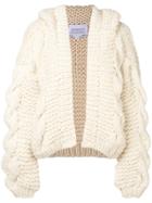 I Love Mr Mittens Cable Knit Hooded Cardigan - Neutrals
