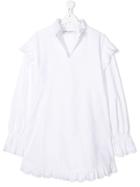 Philosophy Di Lorenzo Serafini Kids Teen Ruffle-trimmed Dress - White