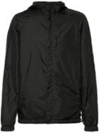 Loewe Back Print Hooded Jacket, Size: 50, Black, Lamb Skin/polyamide