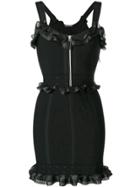 Alexander Mcqueen Ruffled Lace Jacquard Dress - Black