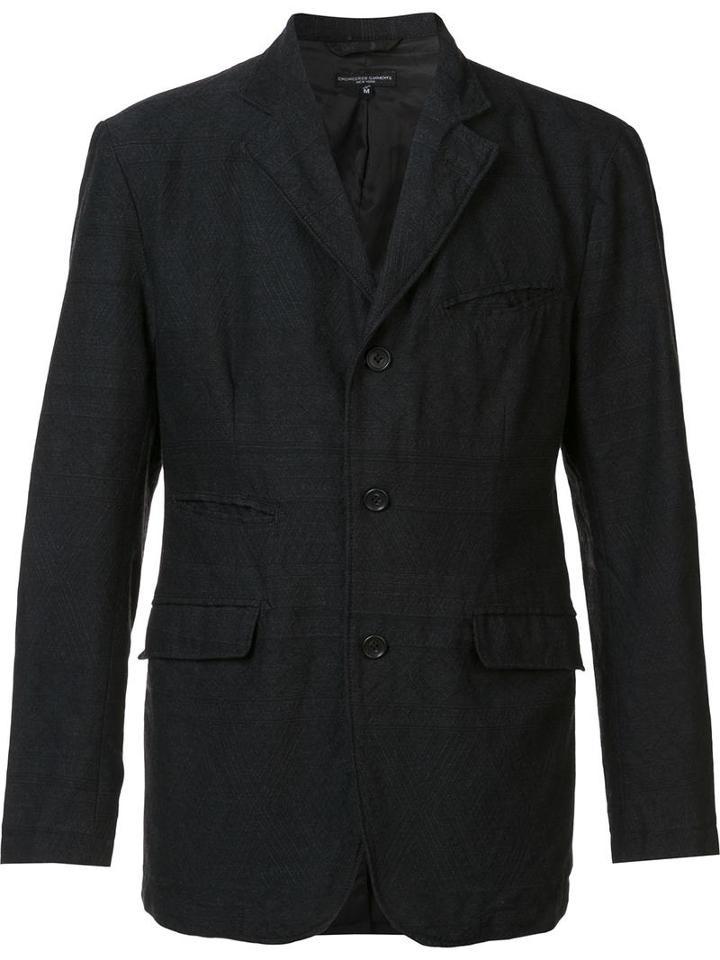 Engineered Garments Buttoned Blazer, Men's, Size: Medium, Black, Cotton/wool
