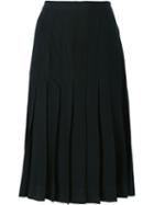 Yves Saint Laurent Vintage Pleated Skirt, Women's, Size: 42, Black