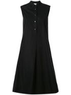 Aspesi Band Collar Shirt Dress - Black