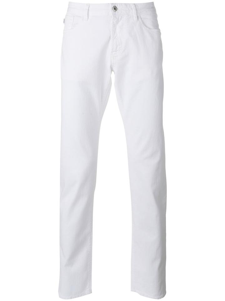 Armani Jeans - Straight Jeans - Men - Cotton/spandex/elastane - 30, White, Cotton/spandex/elastane