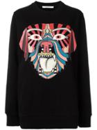 Givenchy Tribal Print Sweatshirt, Women's, Size: Large, Black, Cotton