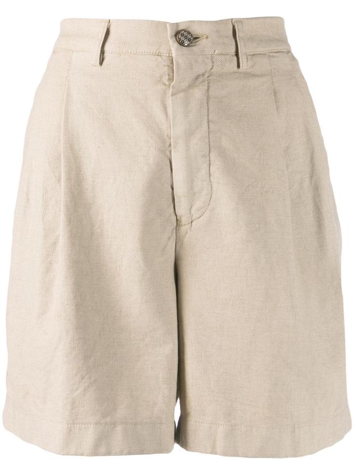 Berwich Tailored Fitted Shorts - Neutrals