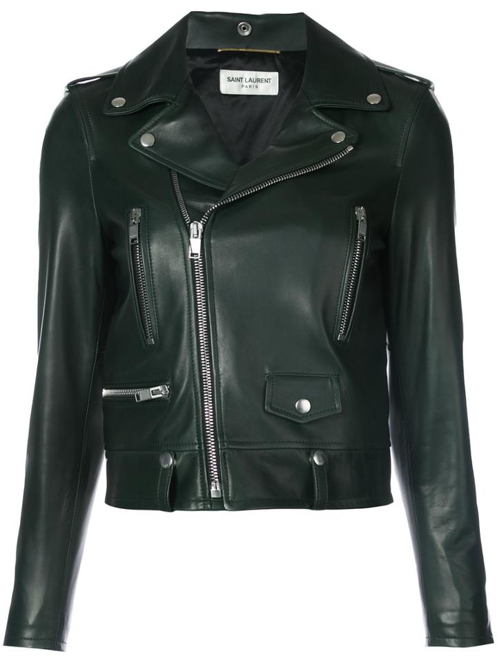 Saint Laurent - Classic Motorcycle Jacket - Women - Leather - 42, Black, Leather