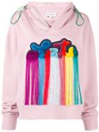 Mira Mikati Late Patch Hooded Sweatshirt - Pink & Purple