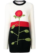 Red Valentino Crochet Flower Jumper - White