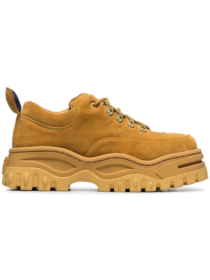 Eytys Yellow Angel Suede Leather Sneakers