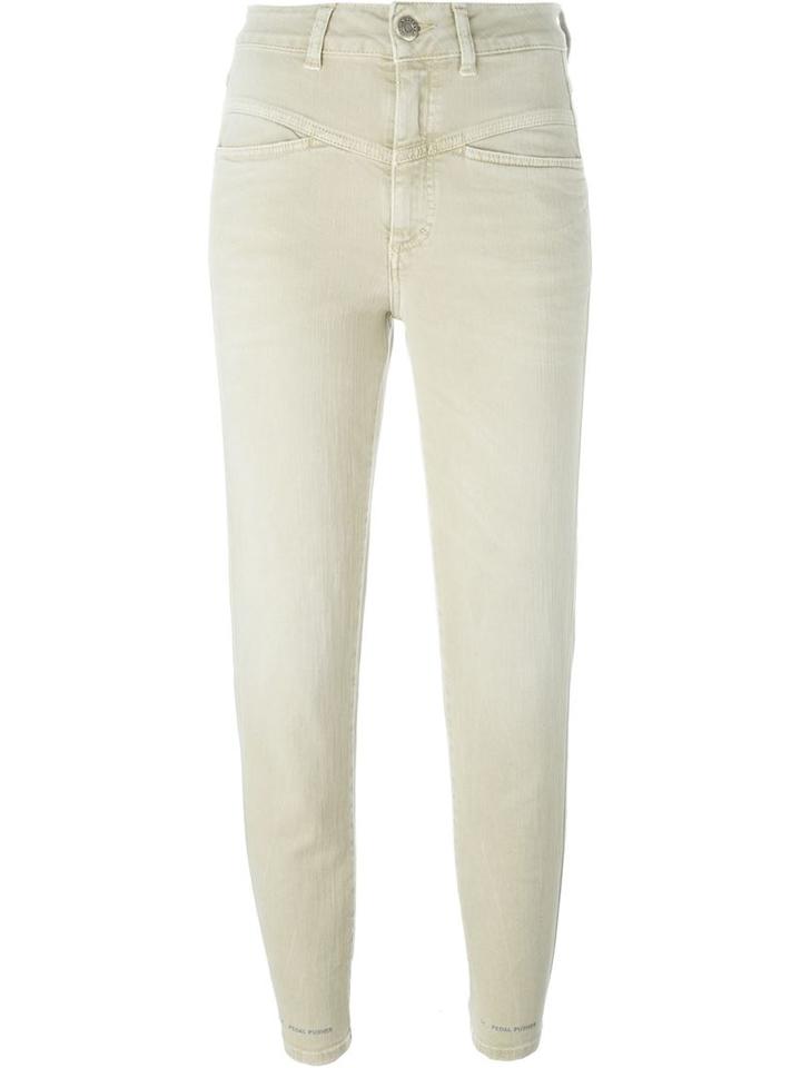 Closed Cropped Slim Jeans, Women's, Size: 40, Nude/neutrals, Cotton/spandex/elastane