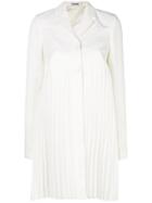 Jil Sander Pleated Single Breasted Coat - White
