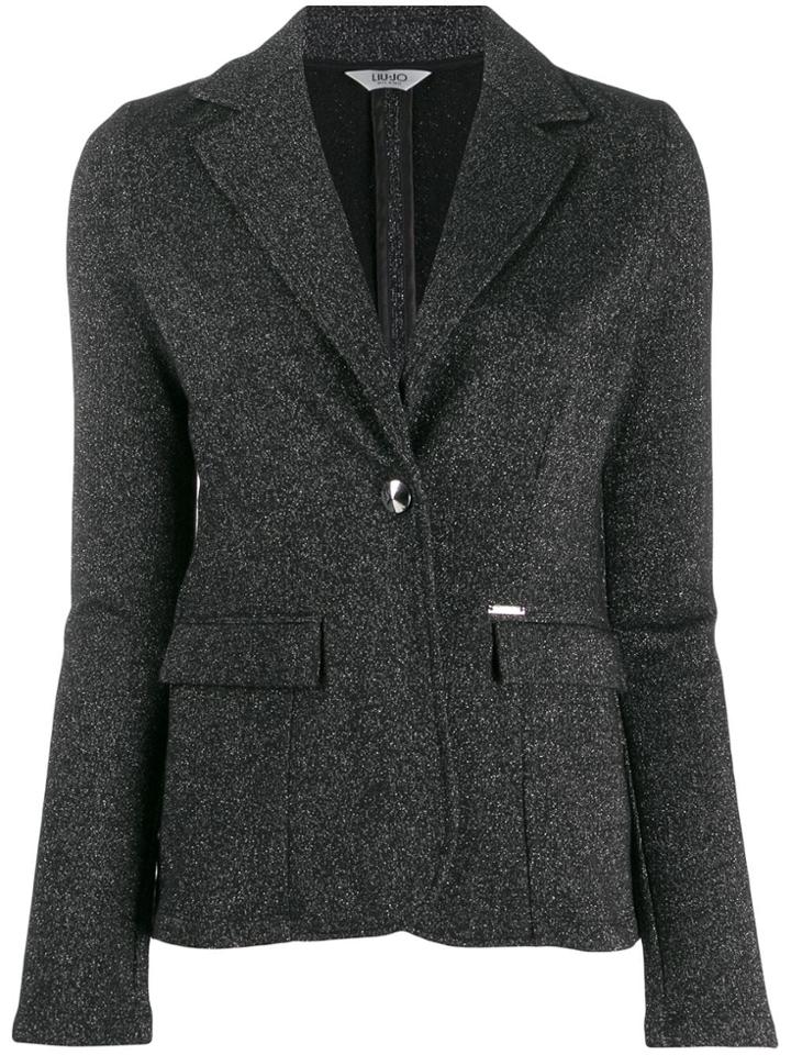 Liu Jo Single-breasted Metallized Blazer - Grey