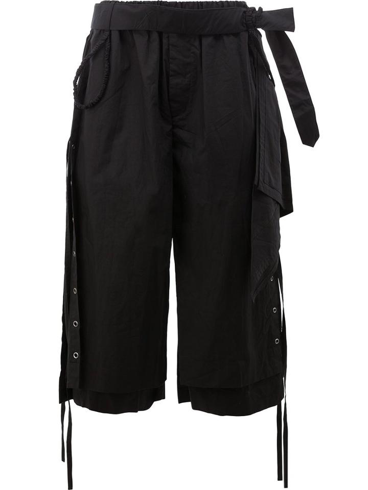 Craig Green Layered Lace-up Shorts, Men's, Size: Medium, Black, Cotton