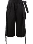 Craig Green Layered Lace-up Shorts, Men's, Size: Medium, Black, Cotton