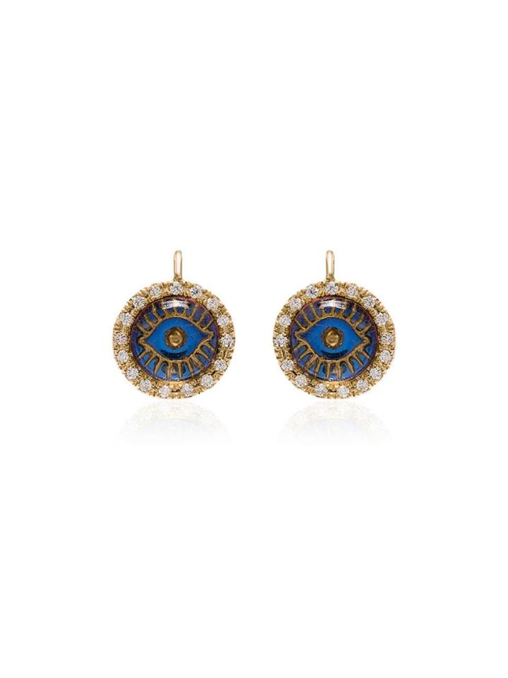 Ileana Makri 18k Yellow Gold Eye Diamond Earrings - Metallic