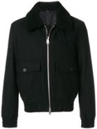Ami Alexandre Mattiussi Shearling Collar Zipped Jacket - Black