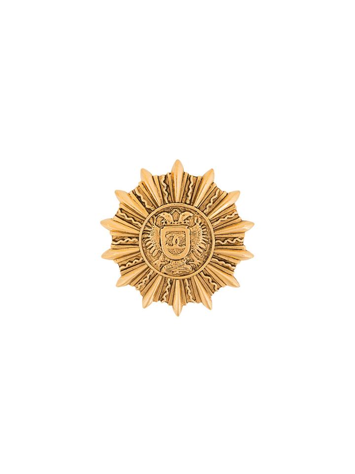 Chanel Vintage Emblem Brooch - Metallic