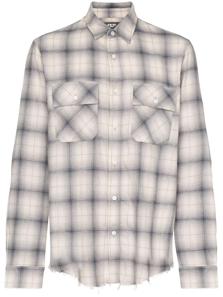 Amiri Checked Flannel Shirt - Blue