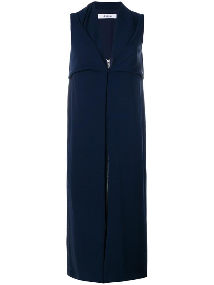 Chalayan Wrapped Front Midi Dress - Blue
