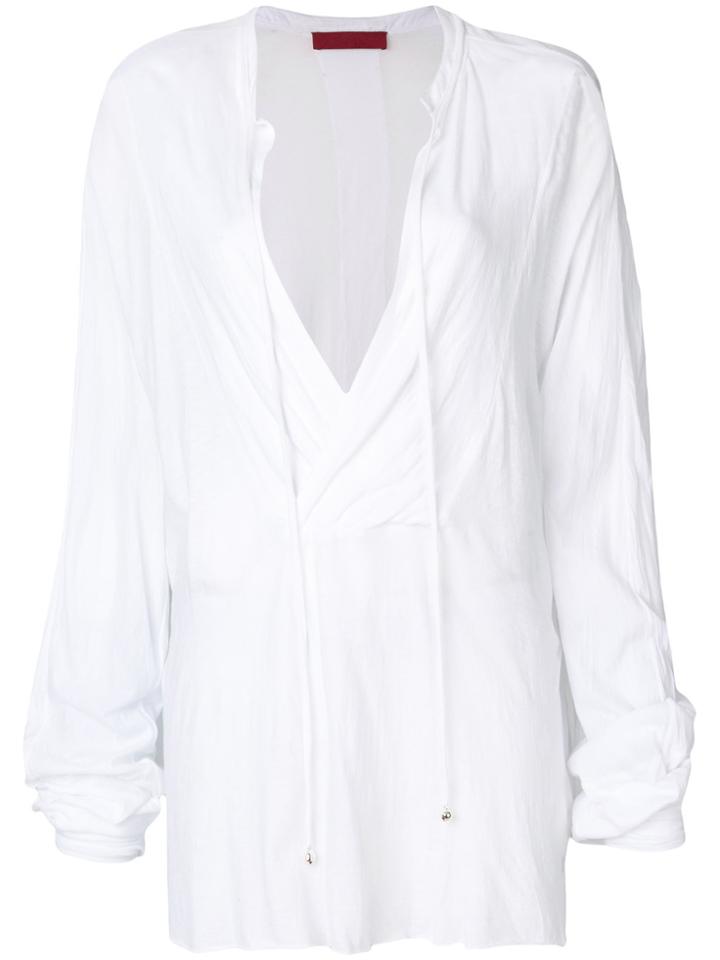 Di Liborio Oversize Drawstring Blouse - White