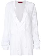 Di Liborio Oversize Drawstring Blouse - White