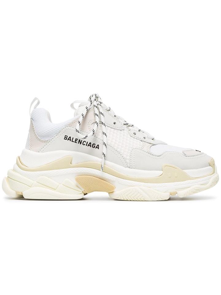 Balenciaga White Triple S Sneakers