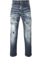 Gabriele Pasini Distressed Jeans, Men's, Size: 32, Brown, Cotton