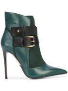 Balmain Buckled Ankle Boots - Green