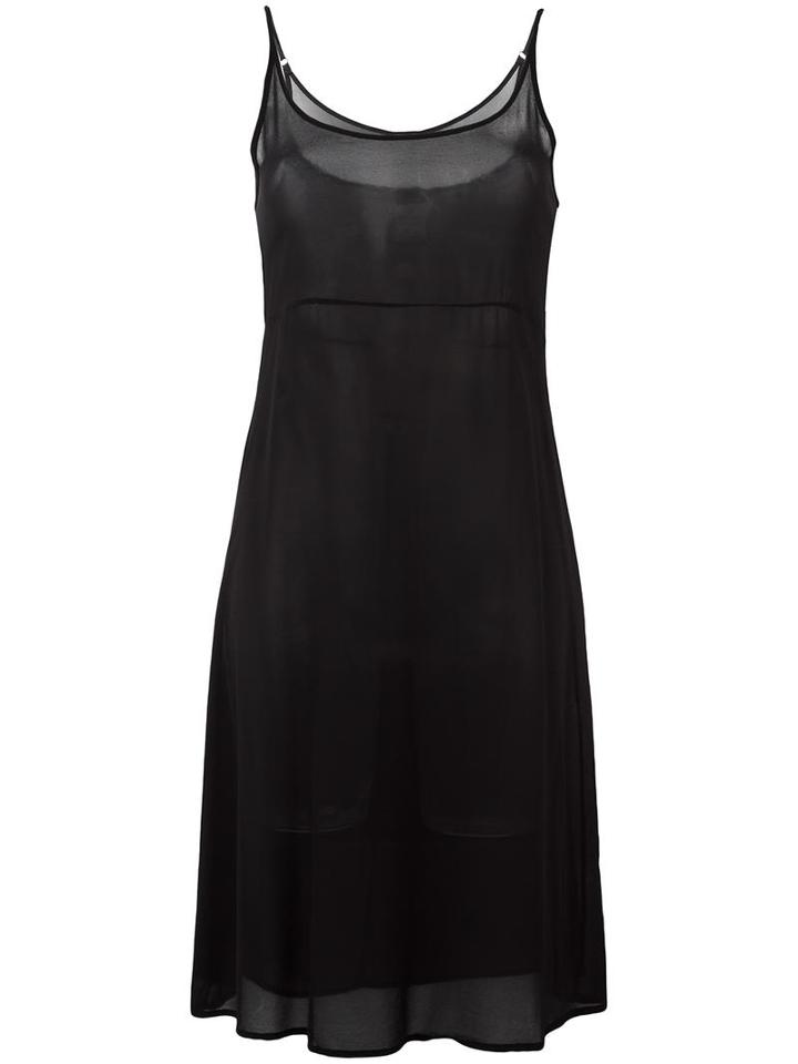 Kristensen Du Nord Knee Length Shift Dress, Women's, Size: 3, Black, Silk/spandex/elastane