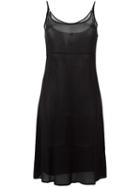 Kristensen Du Nord Knee Length Shift Dress, Women's, Size: 3, Black, Silk/spandex/elastane