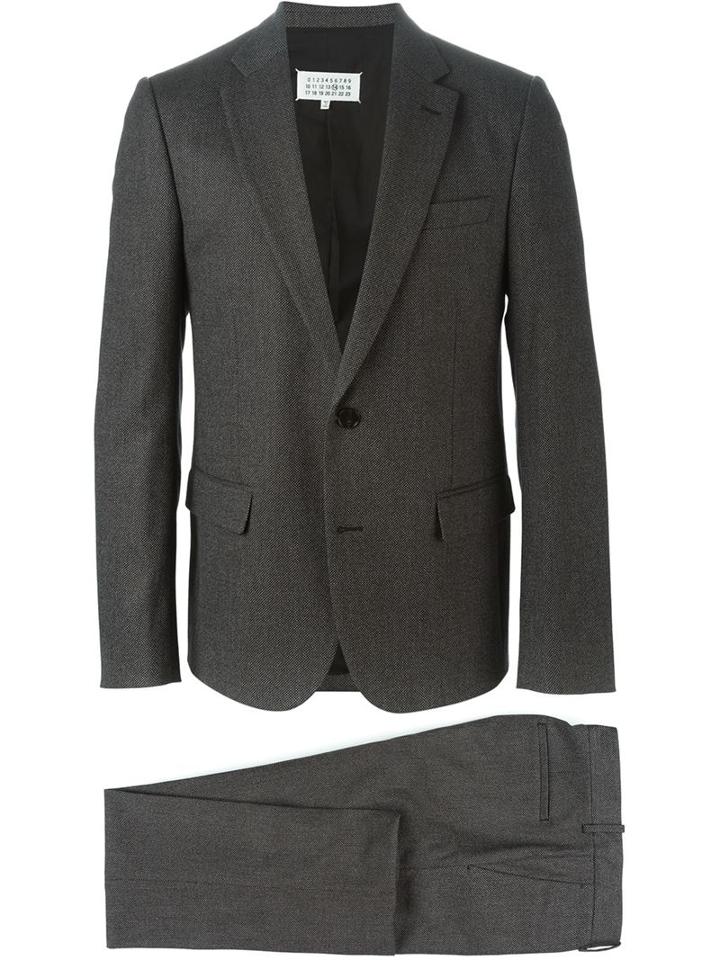 Maison Margiela Two Piece Suit, Men's, Size: 52, Grey, Cotton/spandex/elastane/viscose/virgin Wool