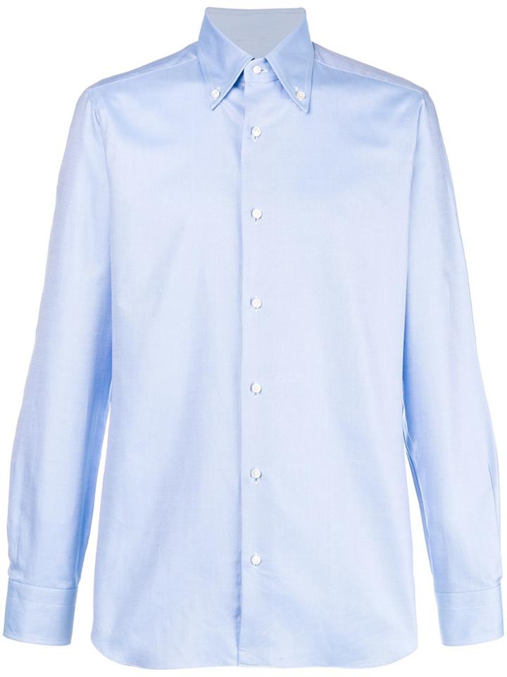 Barba Plain Formal Shirt - Blue