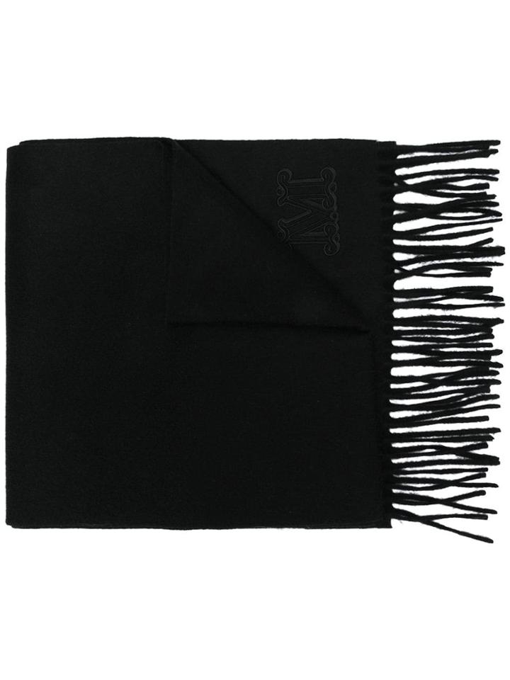 Max Mara Knit Tassel Scarf - Black