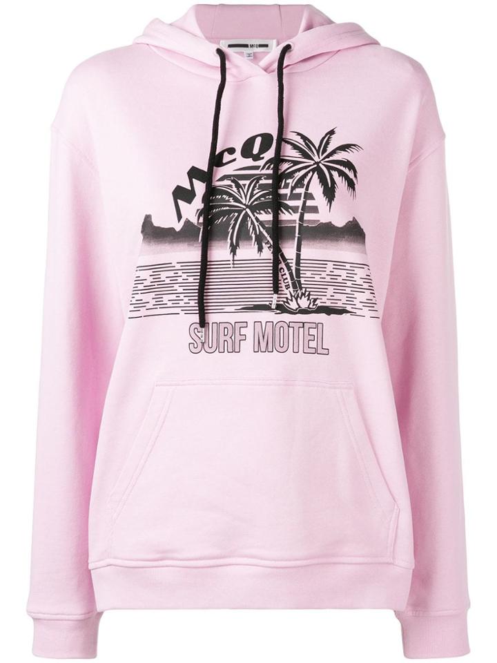 Mcq Alexander Mcqueen Tropical Graphic Hoodie - Pink