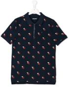 Tommy Hilfiger Junior Logo Print Polo Shirt - Blue