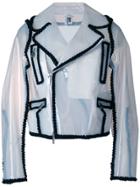 Comme Des Garçons Noir Kei Ninomiya Off-center Zipped Jacket - Nude &
