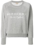 Burberry Embroidered Logo Sweatshirt - Grey