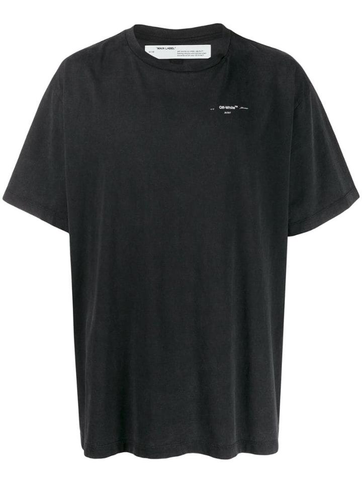 Off-white Embroidered Arrows Scribble T-shirt - Black