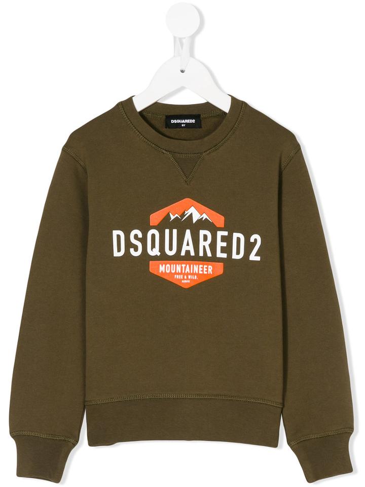 Dsquared2 Kids - Logo Print Sweatshirt - Kids - Cotton - 10 Yrs, Green