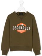 Dsquared2 Kids - Logo Print Sweatshirt - Kids - Cotton - 10 Yrs, Green