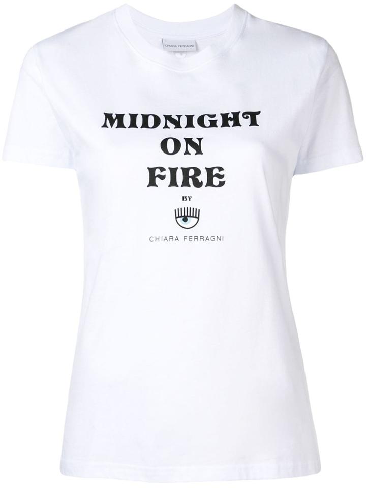 Chiara Ferragni Midnight On Fire T-shirt - White