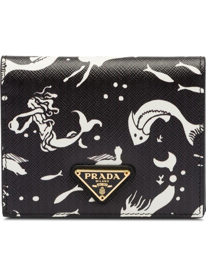 Prada Small Saffiano Leather Wallet - Black