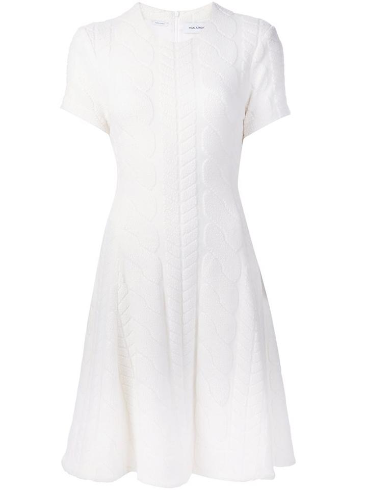 Yigal Azrouel 'cable Knit' Dress, Women's, Size: 10, White, Spandex/elastane/wool