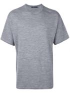 T By Alexander Wang Crew Neck T-shirt, Men's, Size: Large, Grey, Merino