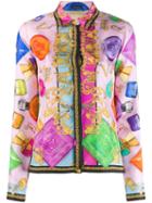 Versace Blonde Perfume Bottle Print Shirt - Pink
