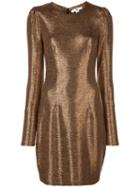 Zac Zac Posen Gathered Shoulders Dress - Brown