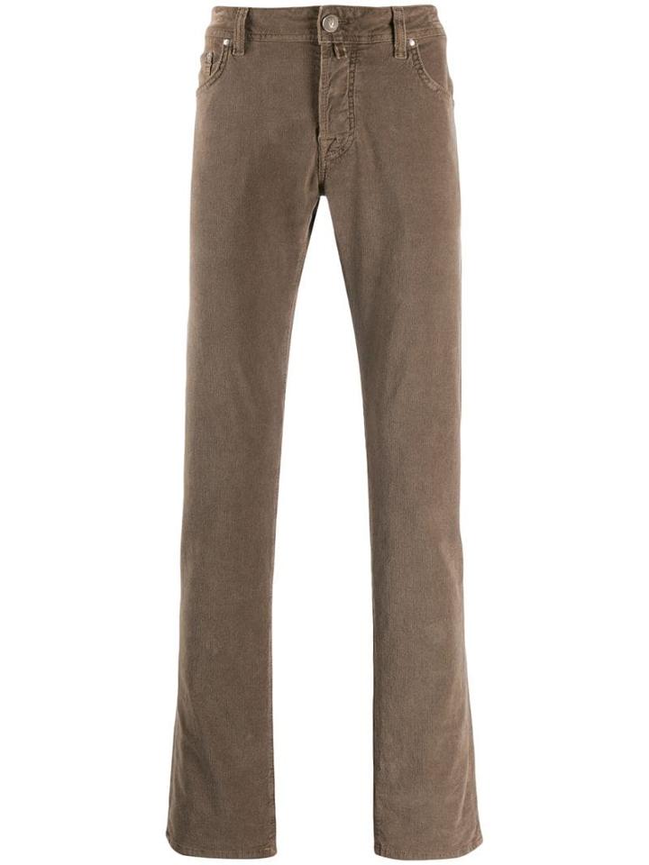 Jacob Cohen Straight-leg Corduroy Trousers - Neutrals