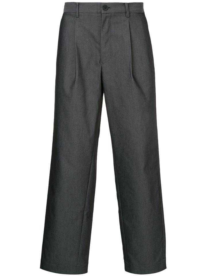 En Route Cropped Tailored Trousers - Grey